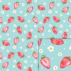 Blue Strawberry Background