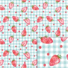 Blue Strawberry Background