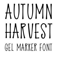 Autumn harvest gel marker font