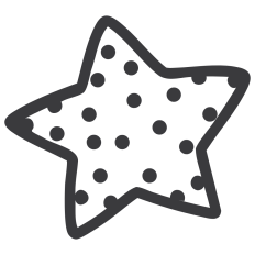 Star with Polka Dots