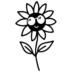 Sunflower with Sunglasses