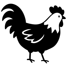 Rooster with Big Tail