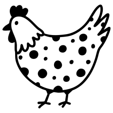 Chicken with Polka Dots