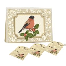 CBDA CHRISTMAS BIRD CARD and TAGS