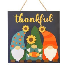 CBDA THANKFUL GNOME TRIO WALL ART