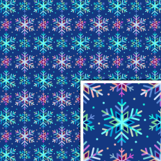 Multicoloured Festive Snowflakes