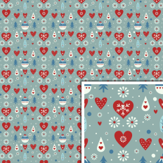 Scandinavian Holiday Hearts