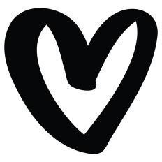Heart shape silhouette