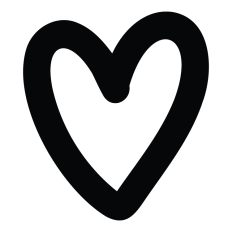 Love symbol silhouette