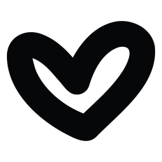 Line heart silhouette