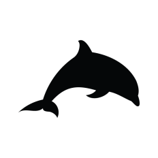 Dolphin Leaping Silhouette