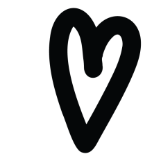 Simple heart love silhouette