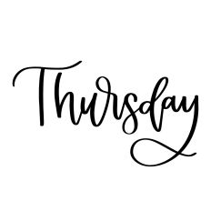 Thursday - Calendar Label