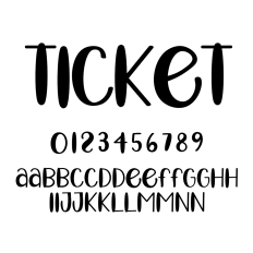 Ticket Handwritten Font