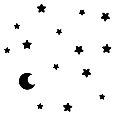 Tiny Stars and Moon