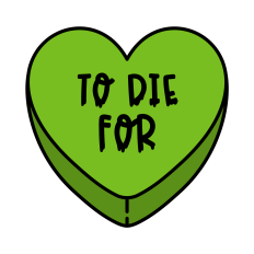 To Die For Candy Heart SVG | Halloween Clipart
