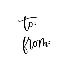 To From Gift Tag Labels