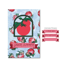Tomatoes on the Vine Window Card