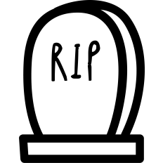 simple tombstone lineart