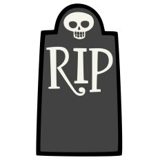 Tombstone with Skull