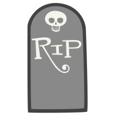 Tombstone with Skull