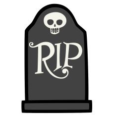 Tombstone with Skull