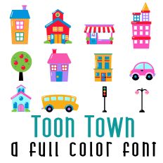 Toon Town Full Color Font