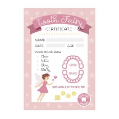 Printable Tooth Fairy Certificate – Pink Edition