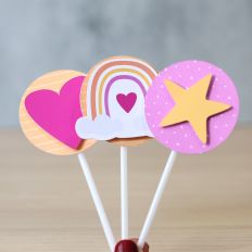 Cupcake topper Rainbow