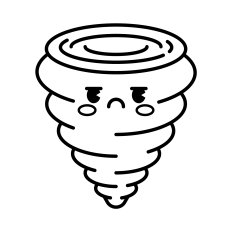 Cute Tornado SVG | Weather Clipart | Designs for Silhouette