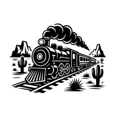 Western Steam Train -  Desert Locomotive