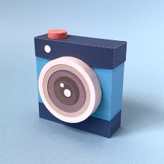 Travel Blue Square Camera Box