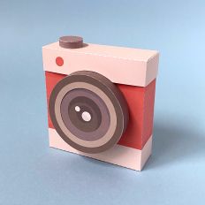 Travel Red Square Camera Box