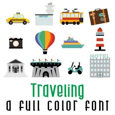 Traveling Full Color Font