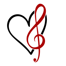 Treble Clef with Heart