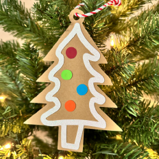 Christmas Tree Gingerbread Paper Ornament