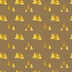 Sparkle Christmas—Gold Trees - Kraft