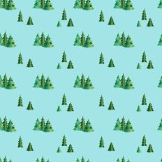 Sparkle Christmas—Green Trees-Aqua