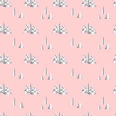 Sparkle Christmas—Silver Tree - Pink