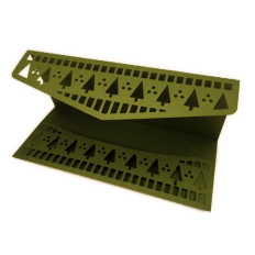 Cash Env Pine Trees Flap Bi Fold Pocket