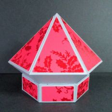 Hexagonal pyramid gift box
