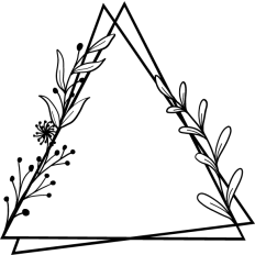 triangular floral frame