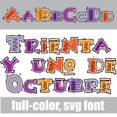 Trienta Y Uno De Octubre Color Font