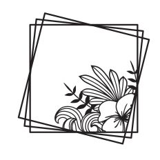 Tropical Frame with Flower