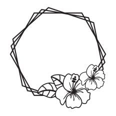Hibiscus frame