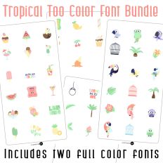 Tropical Too Color Font Bundle