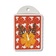 Tropical Hibiscus Gift Card Tag SVG Cut File