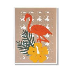 Tropical Paradise Hibiscus Card SVG Cut File