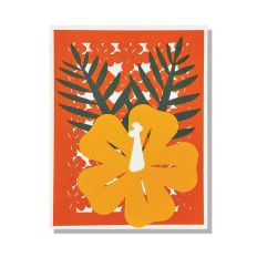 Tropical Paradise Large Hibiscus Card SVG Cut File
