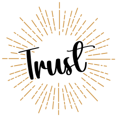 Trust Word Art Decal | Christian Iron-On SVG | Faith T-Shirt Design